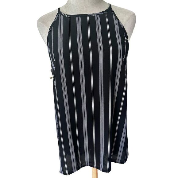 George black and white striped sleeveless top - Picture 1 of 9